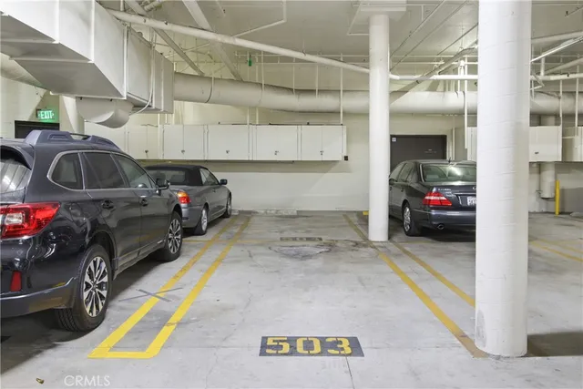 a view of parking garage