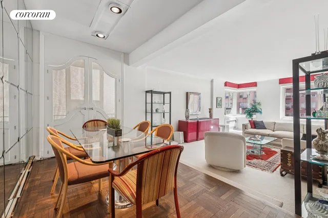 a living room with furniture and a couch