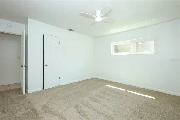 an empty room with a window