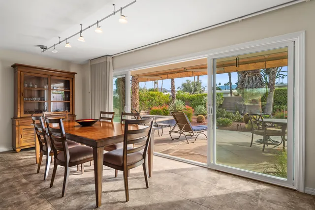 a view of a dining room and livingroom view