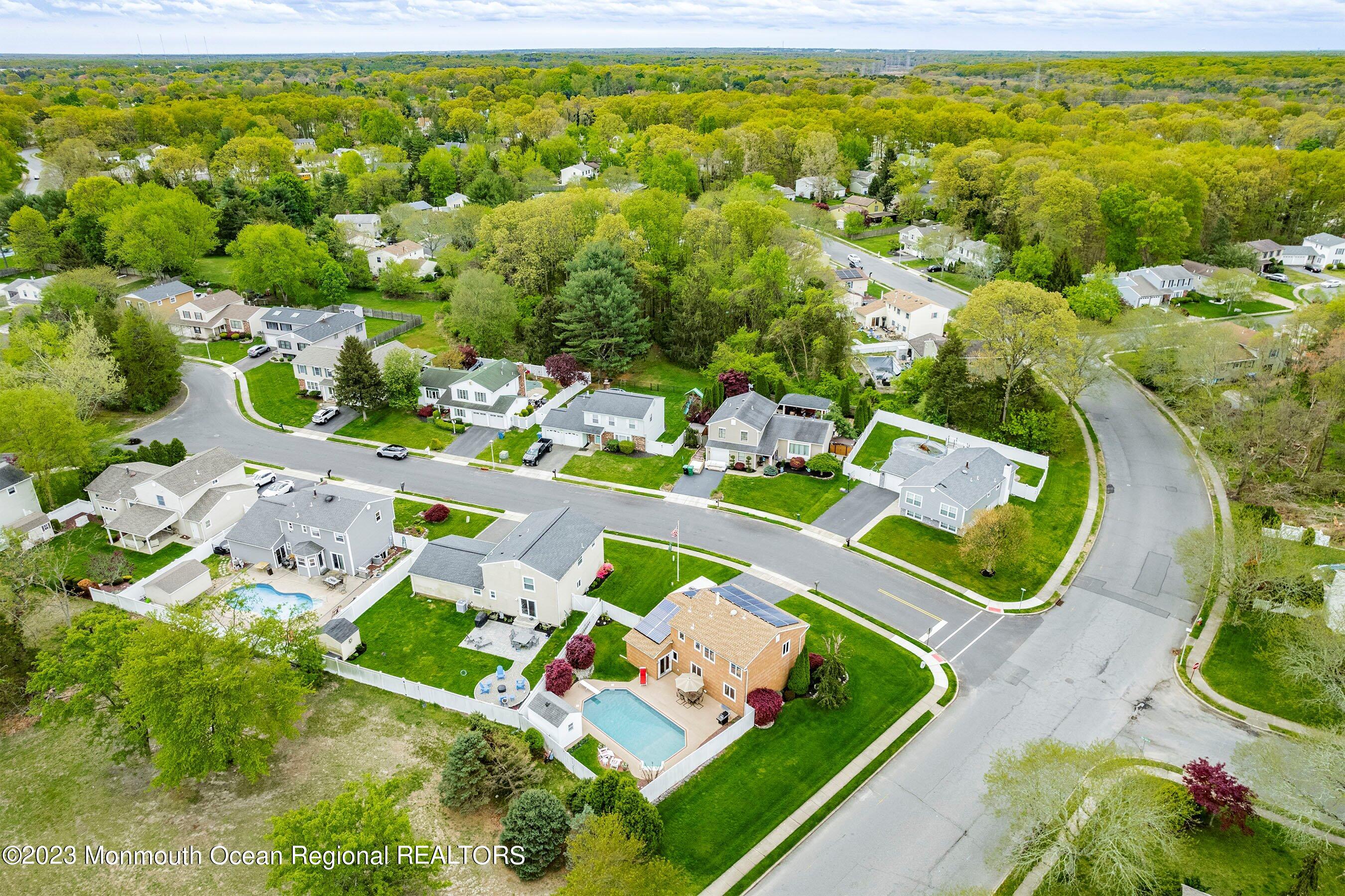 1 Hearth Court Howell, NJ 07731 - Photo 22 of 23 an aerial view of a house with garden space and outdoor space