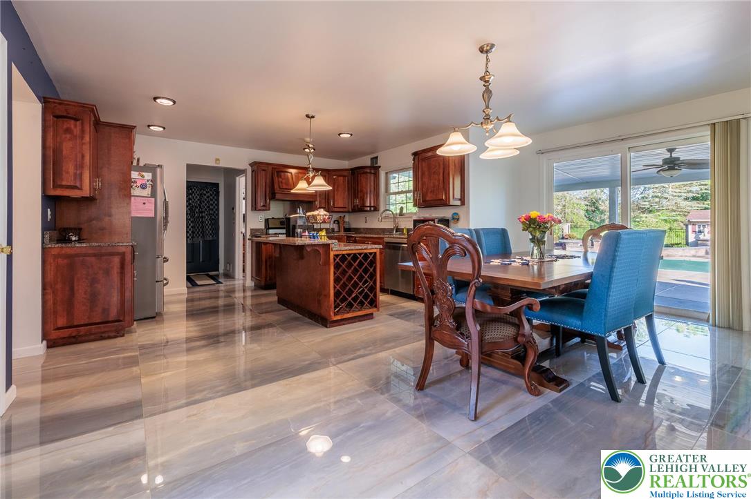 2170 Clearview Road Coplay, PA 18037 - Photo 22 of 75 This bright kitchen with a dining area opens to outdoor living, perfect for entertaining.
