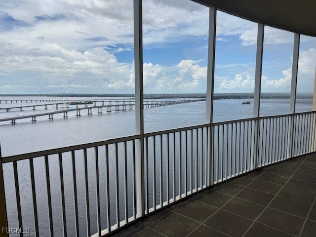 a view of city from a balcony