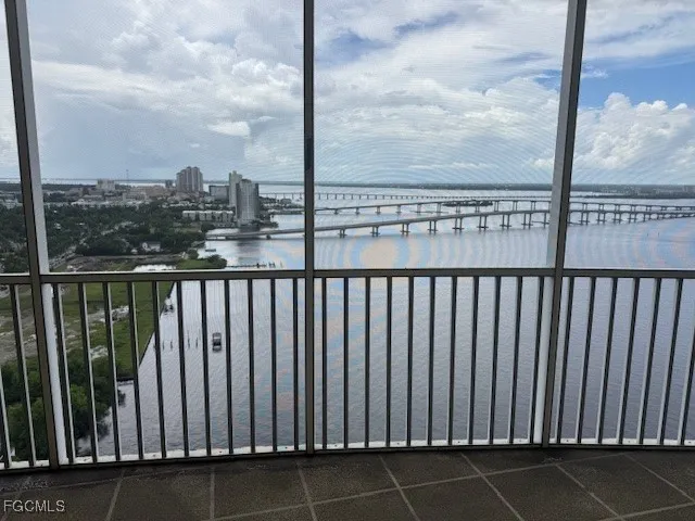 a city view from a balcony