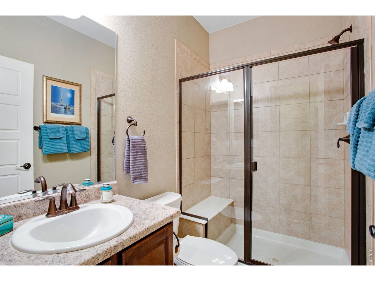 5728 Connor Street Timnath, CO 80547 - Photo 35 of 50 a bathroom with a sink and a mirror