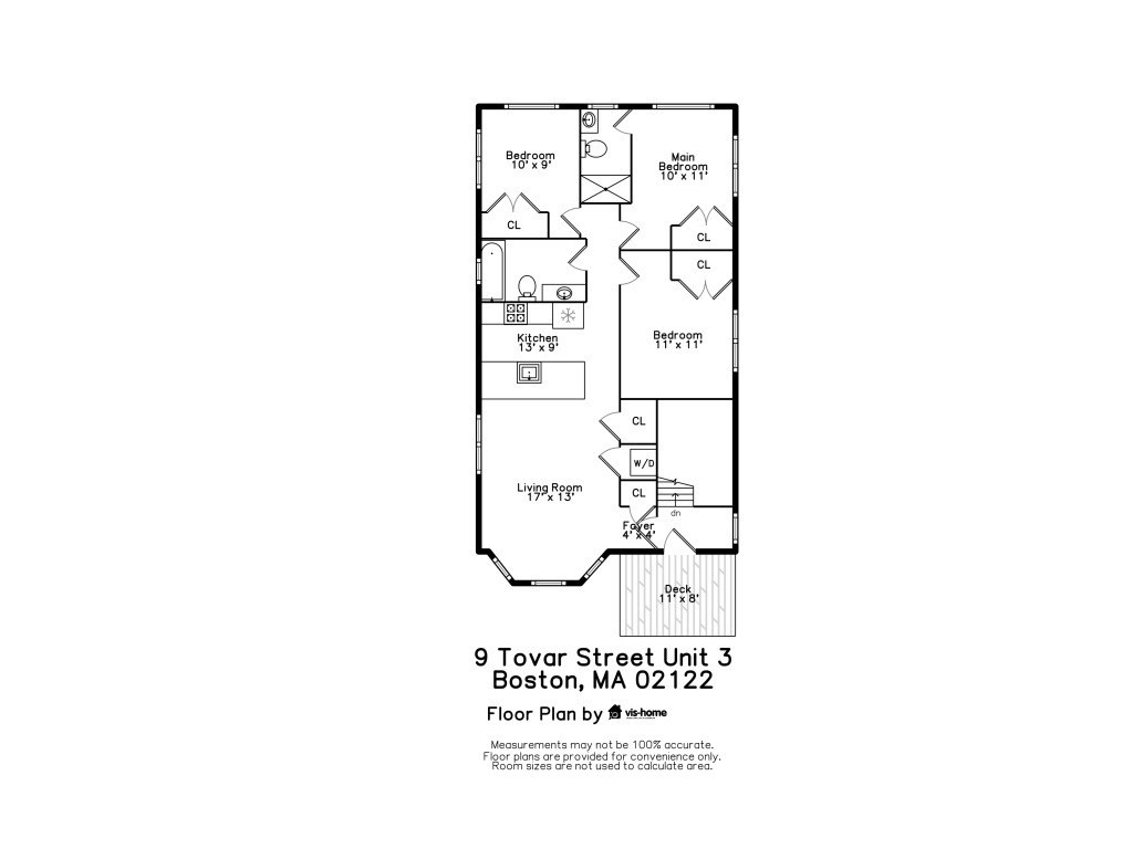9 Tovar Street, Unit 2 Boston, MA 02122 - Photo 22 of 22 a picture of a room with a white wall and a large window