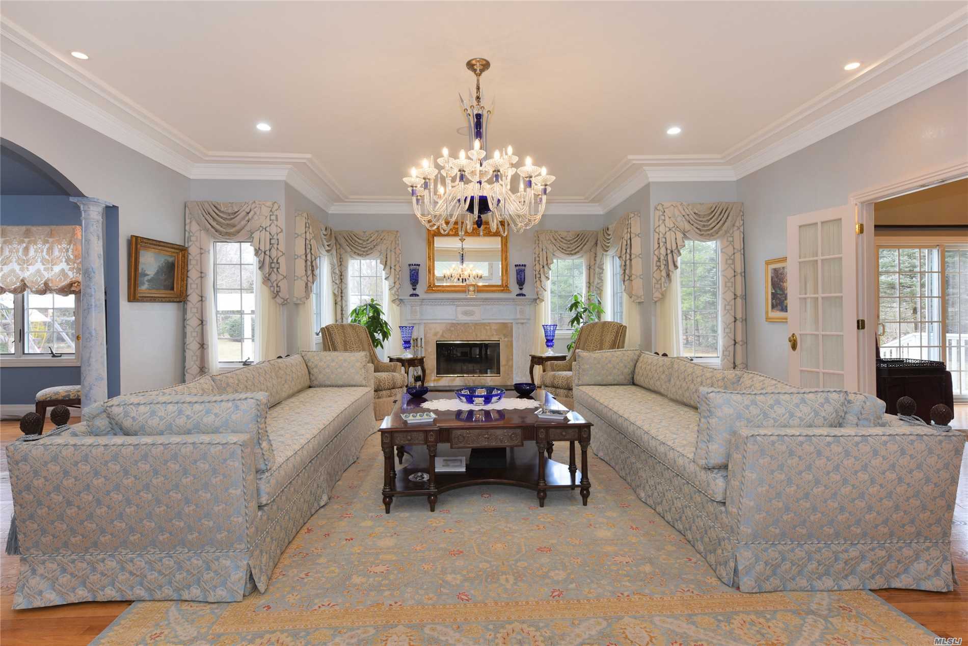 42 Dunlop Road Huntington, NY 11743 - Photo 6 of 20 Living Room with Fireplace