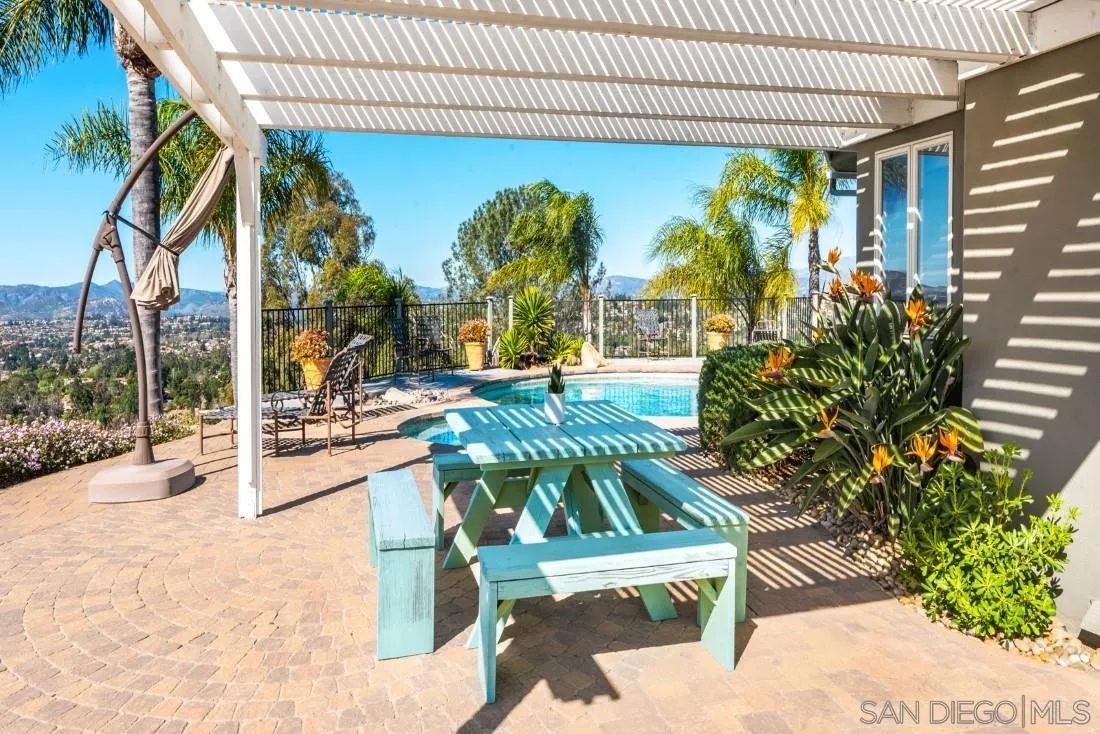 16033 Stoney Acres Road Poway, CA 92064 - Photo 46 of 60 a view of a chairs and tables in the patio