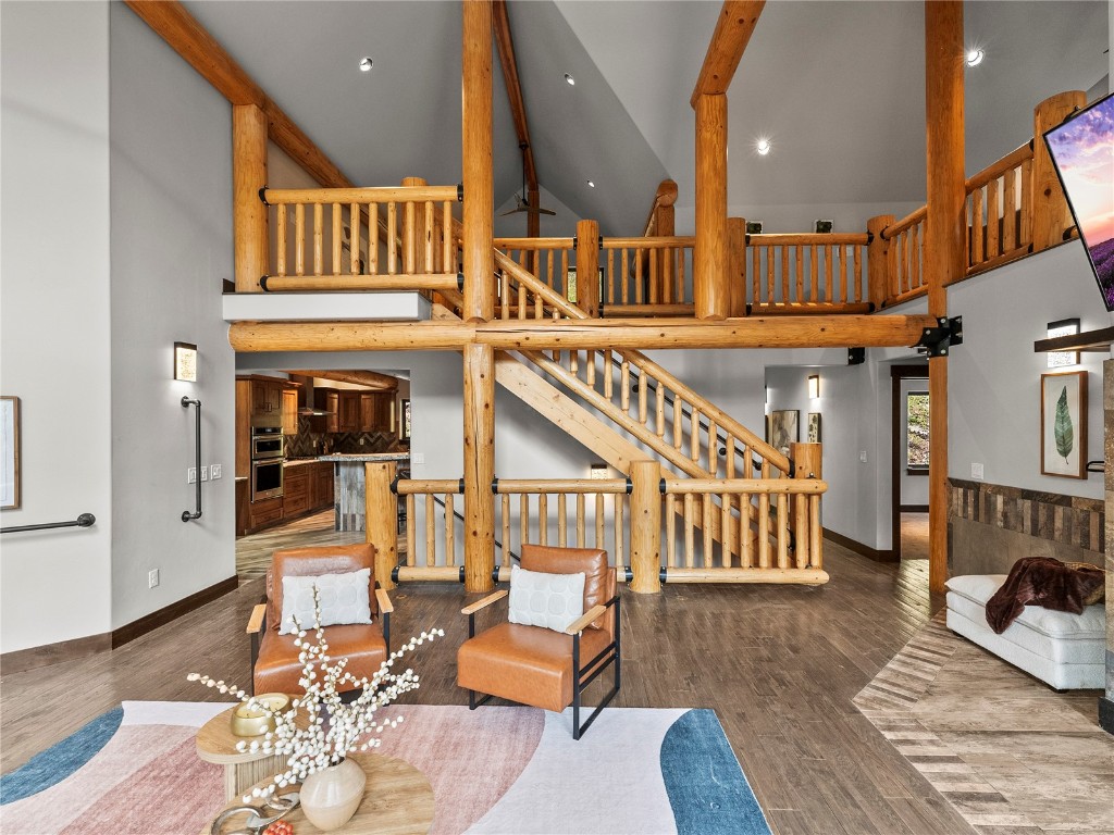 433 97 Circle Blue River, CO 80424 - Photo 11 of 43 a view of entryway livingroom and hall with wooden floor