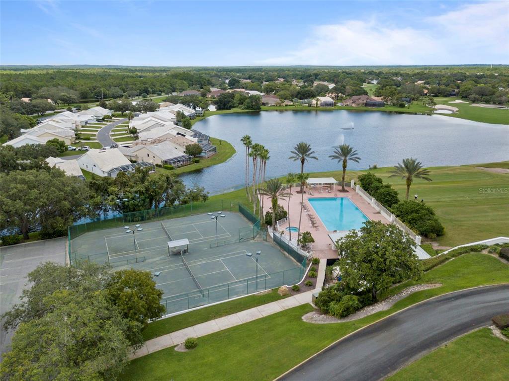 10081 Georgetown Court Weeki Wachee, FL 34613 - Photo 65 of 76 an aerial view of a house with a lake view