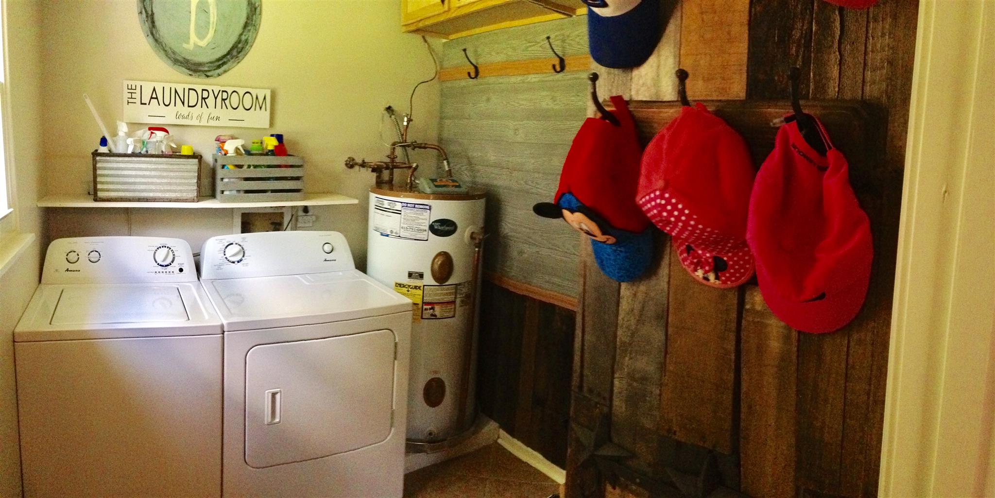 Inside full-sized Laundry Room