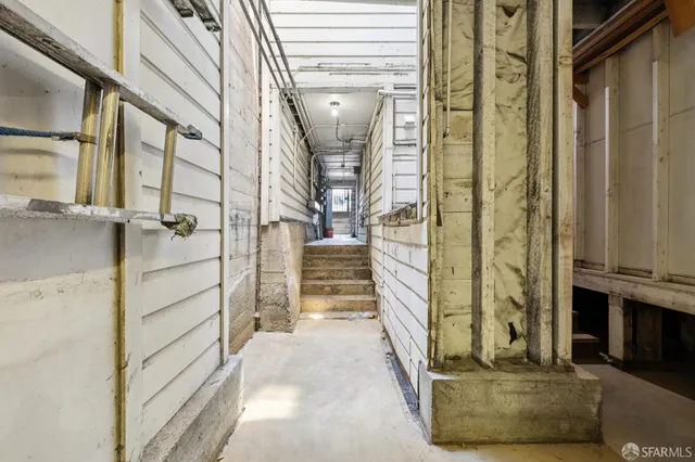 a view of a walk in front door of house