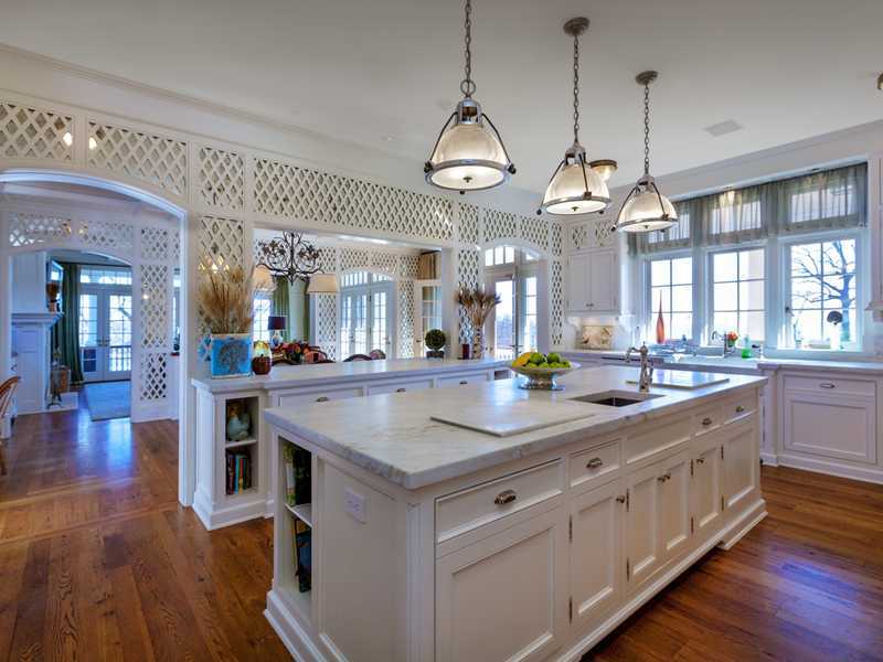 107 Long Neck Point Road Darien, CT 06820 - Photo 9 of 25 a view of a kitchen and a chandelier