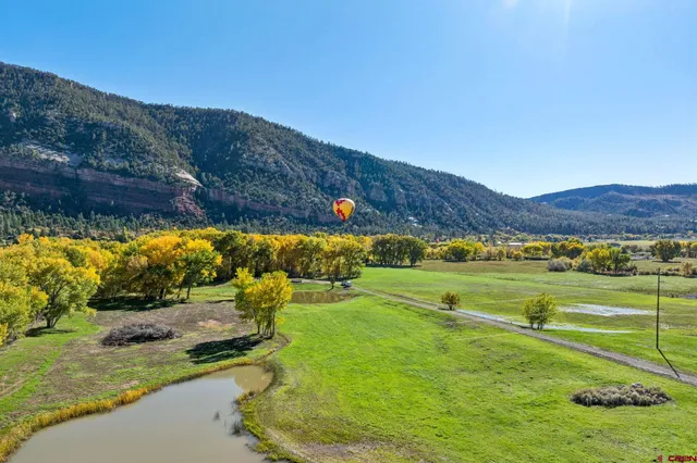 a view of an outdoor space and mountain view