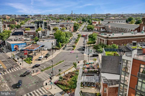 an aerial view of a city