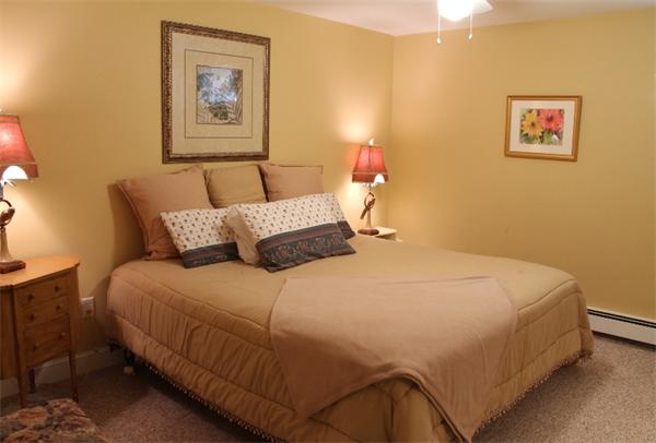 28 Columbus Street Lexington, MA 02421 - Photo 23 of 27 a bedroom with a bed and wall painting