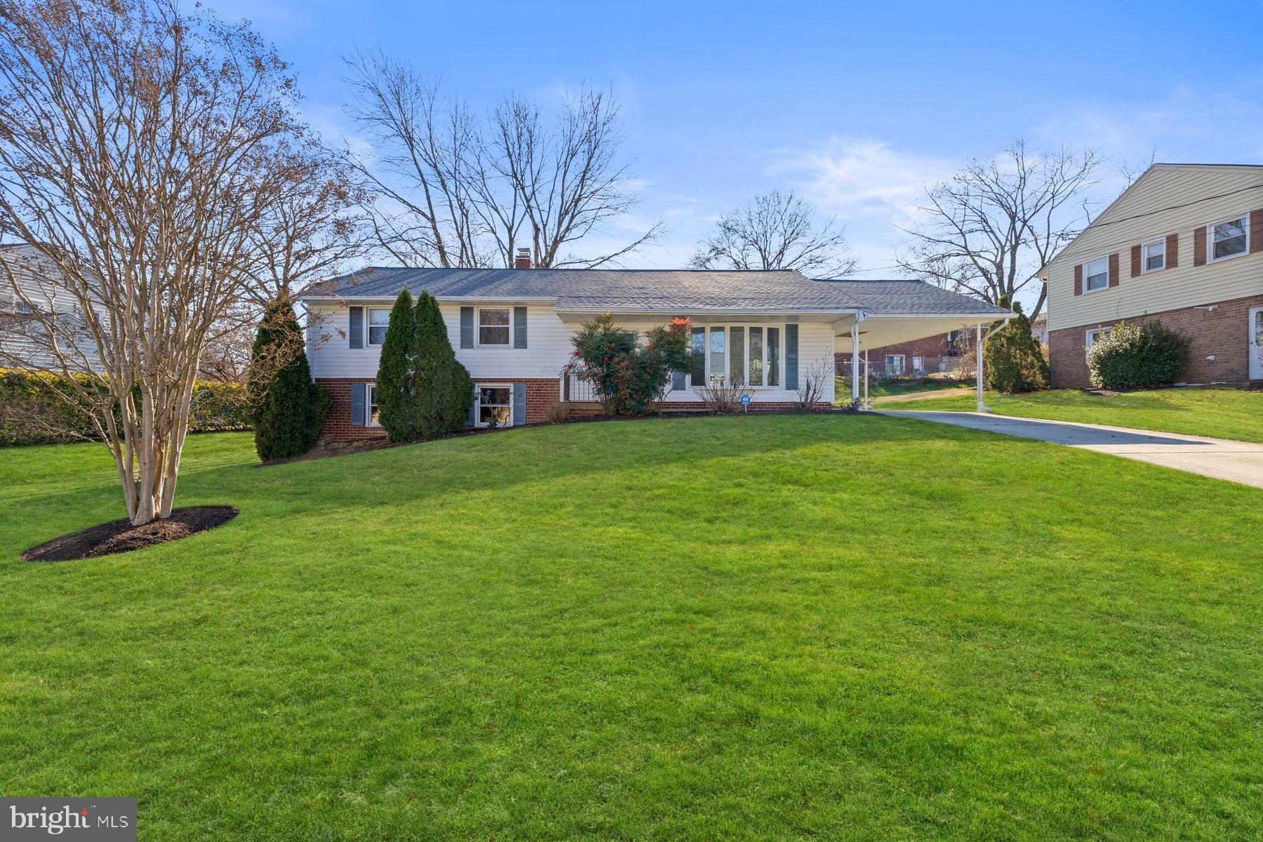 Front of the home - staged lawn.