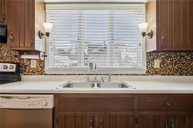 a close view of sink and tap