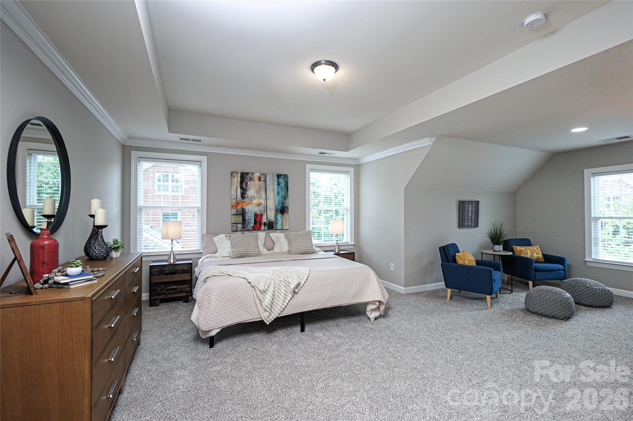 4008 Oxford Mill Road Waxhaw, NC 28173 - Photo 23 of 44 a bedroom with bed and a large window