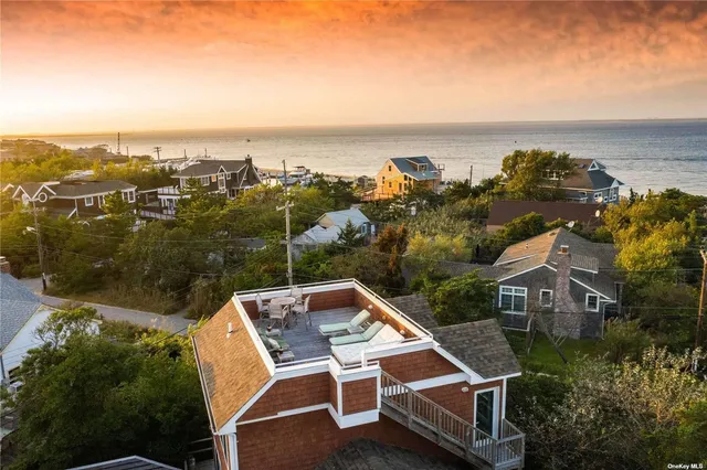 an aerial view of multiple house