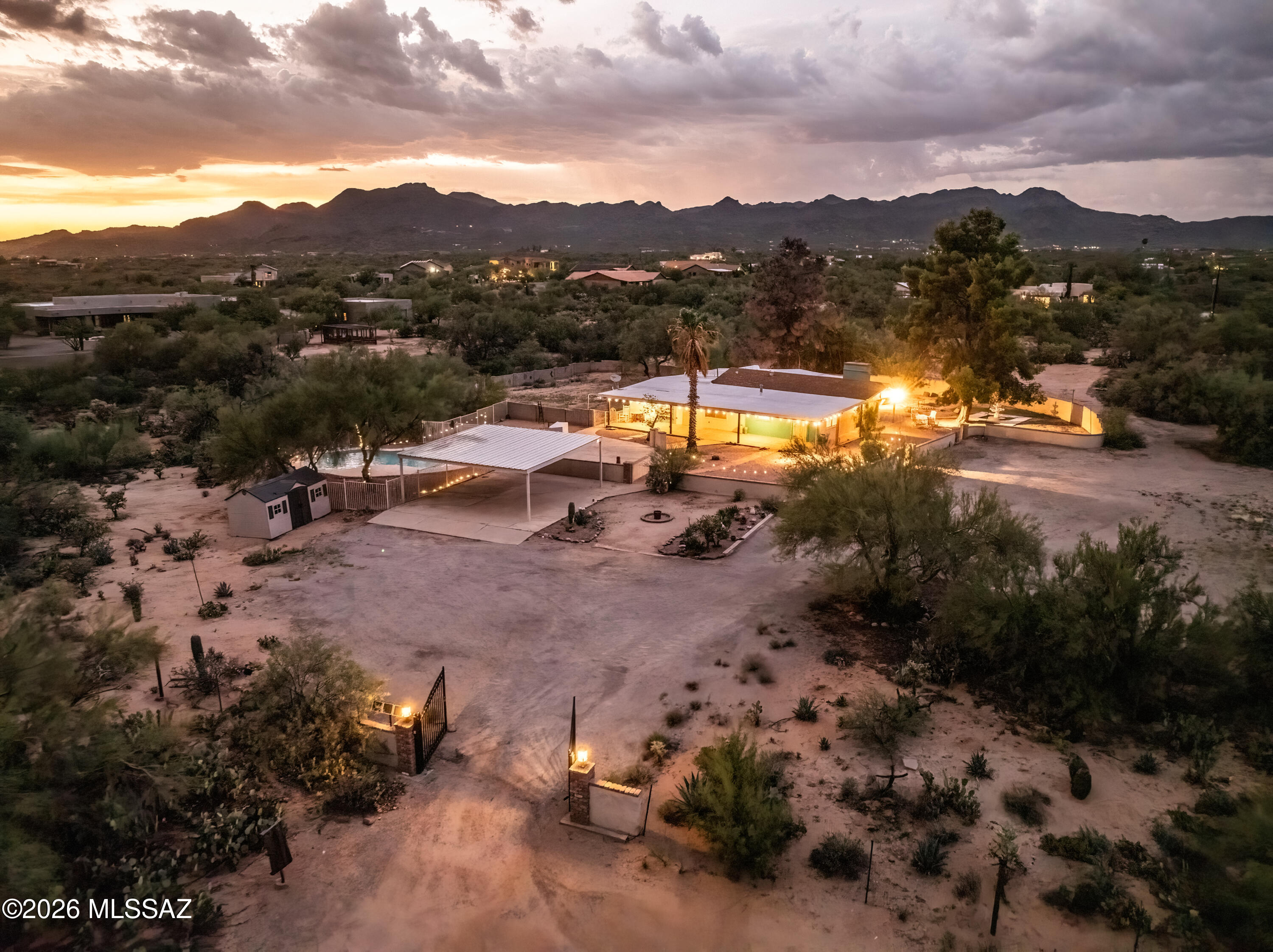 2350 West Sunkist Road Tucson, AZ 85755 - Photo 36 of 50 Drone Twilight 4
