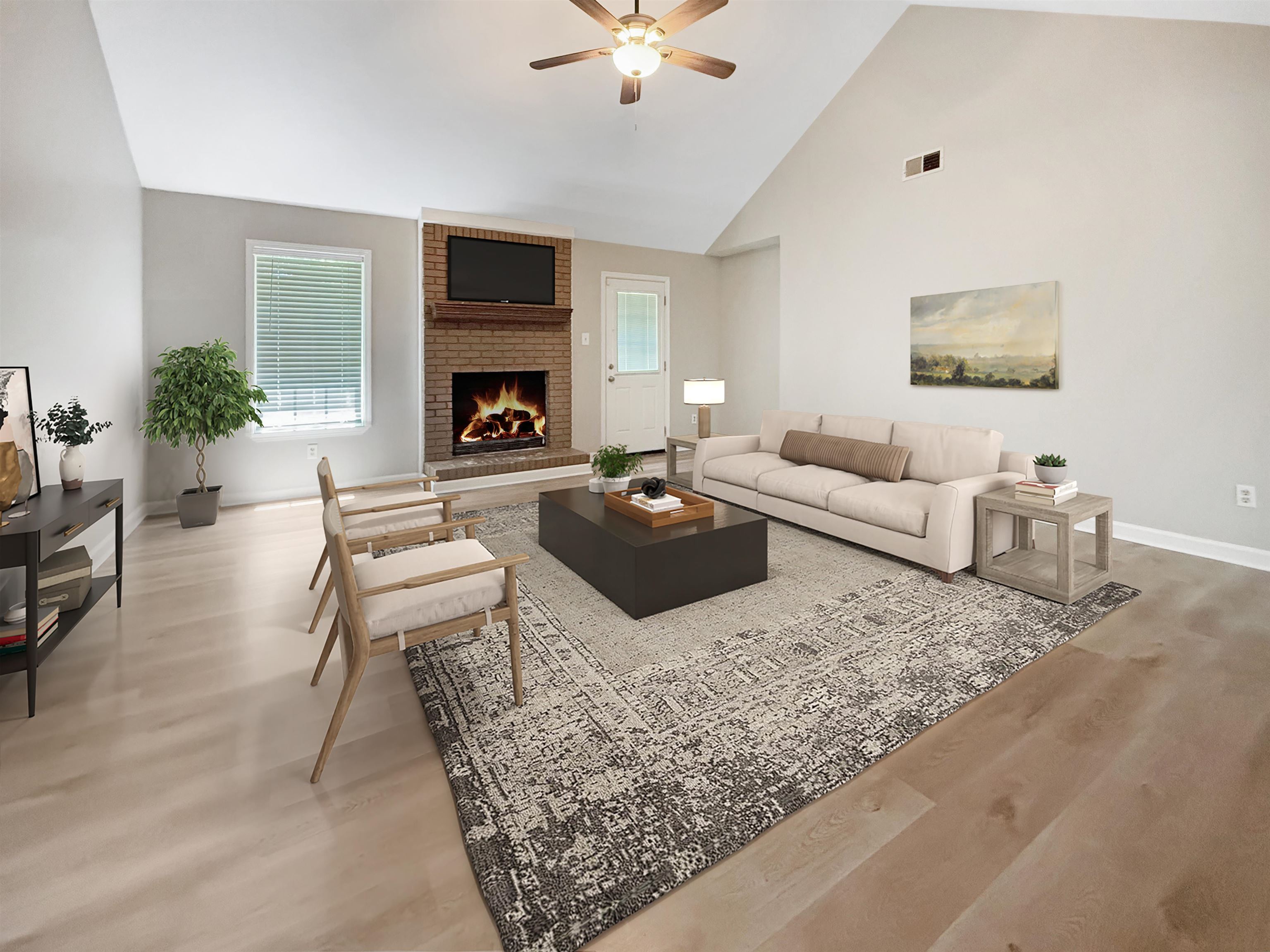 1023 Tracy Road Millington, TN 38053 - Photo 3 of 17 a living room with furniture and a fireplace