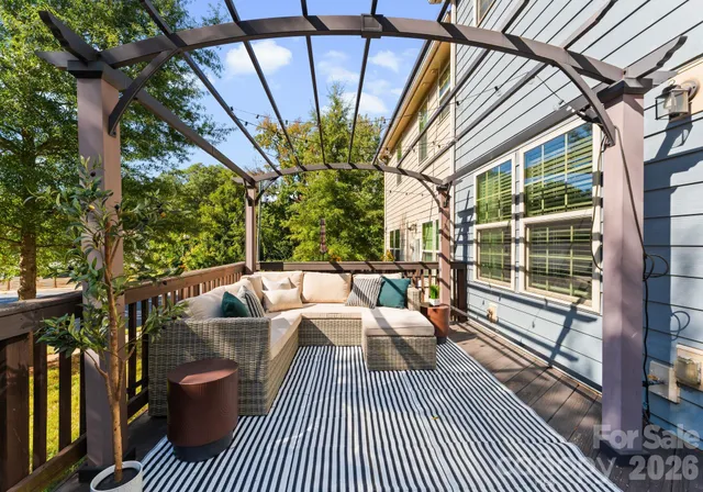 a view of outdoor space with seating