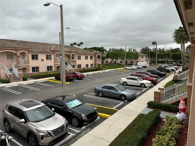a city view with tall buildings