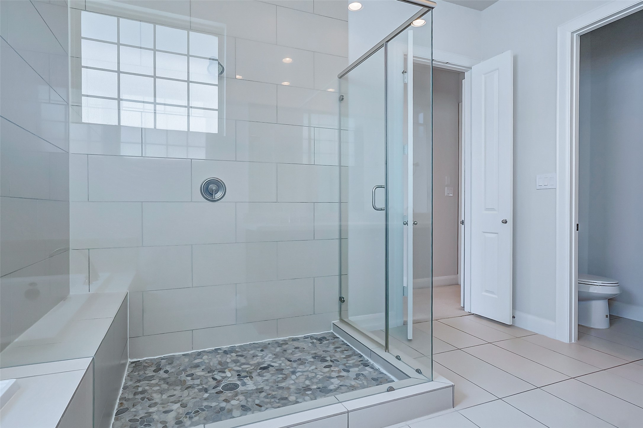 2209 Chenevert Street, Unit C Houston, TX 77003 - Photo 20 of 26 a bathroom with a shower and a toilet