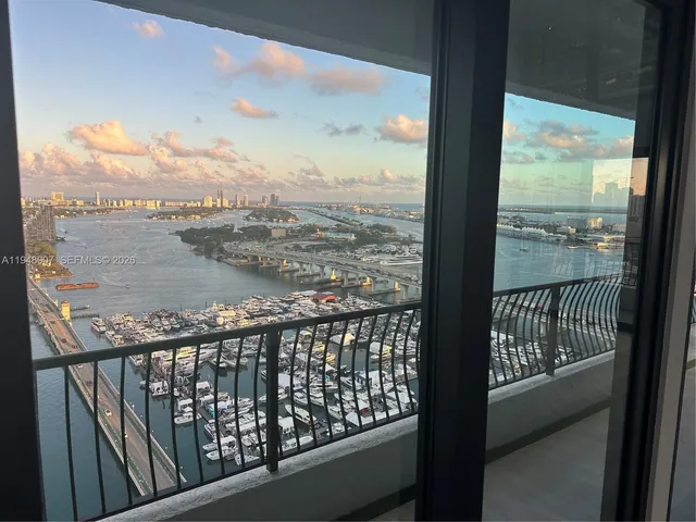 a view of city from a balcony