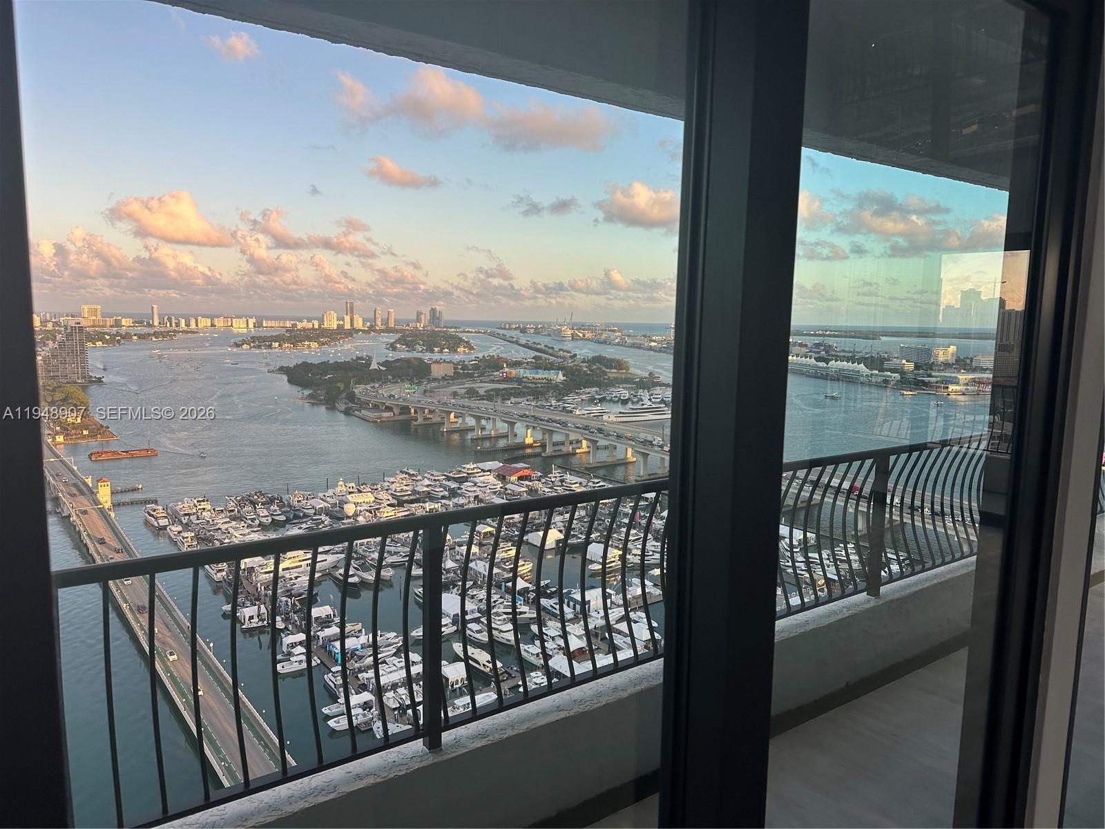 555 Northeast 15th Street, Unit TSA Miami, FL 33132 - Photo 9 of 24 a view of city from a balcony