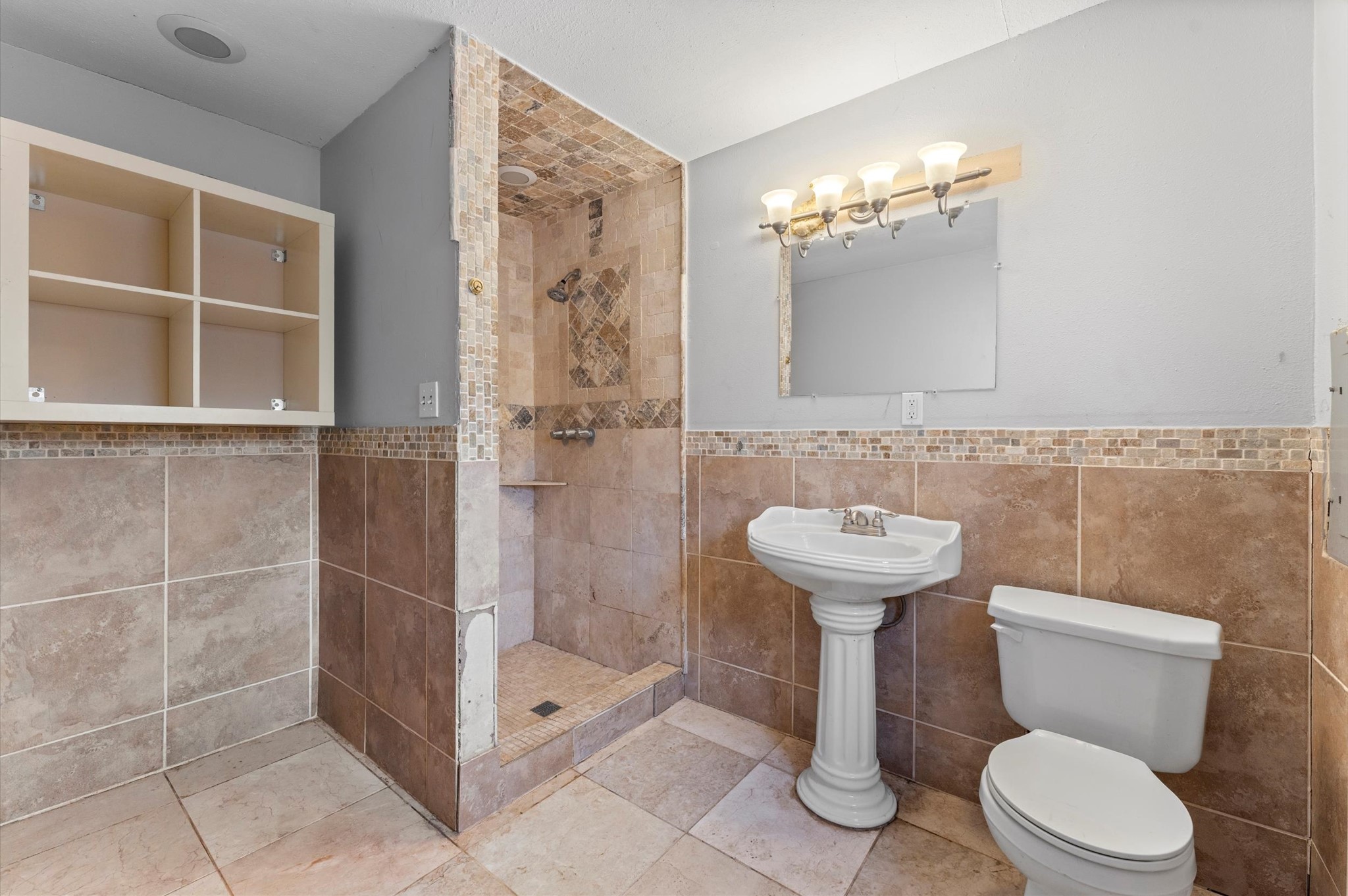 8710 Congo Lane Houston, TX 77040 - Photo 31 of 50 a bathroom with a toilet sink and shower