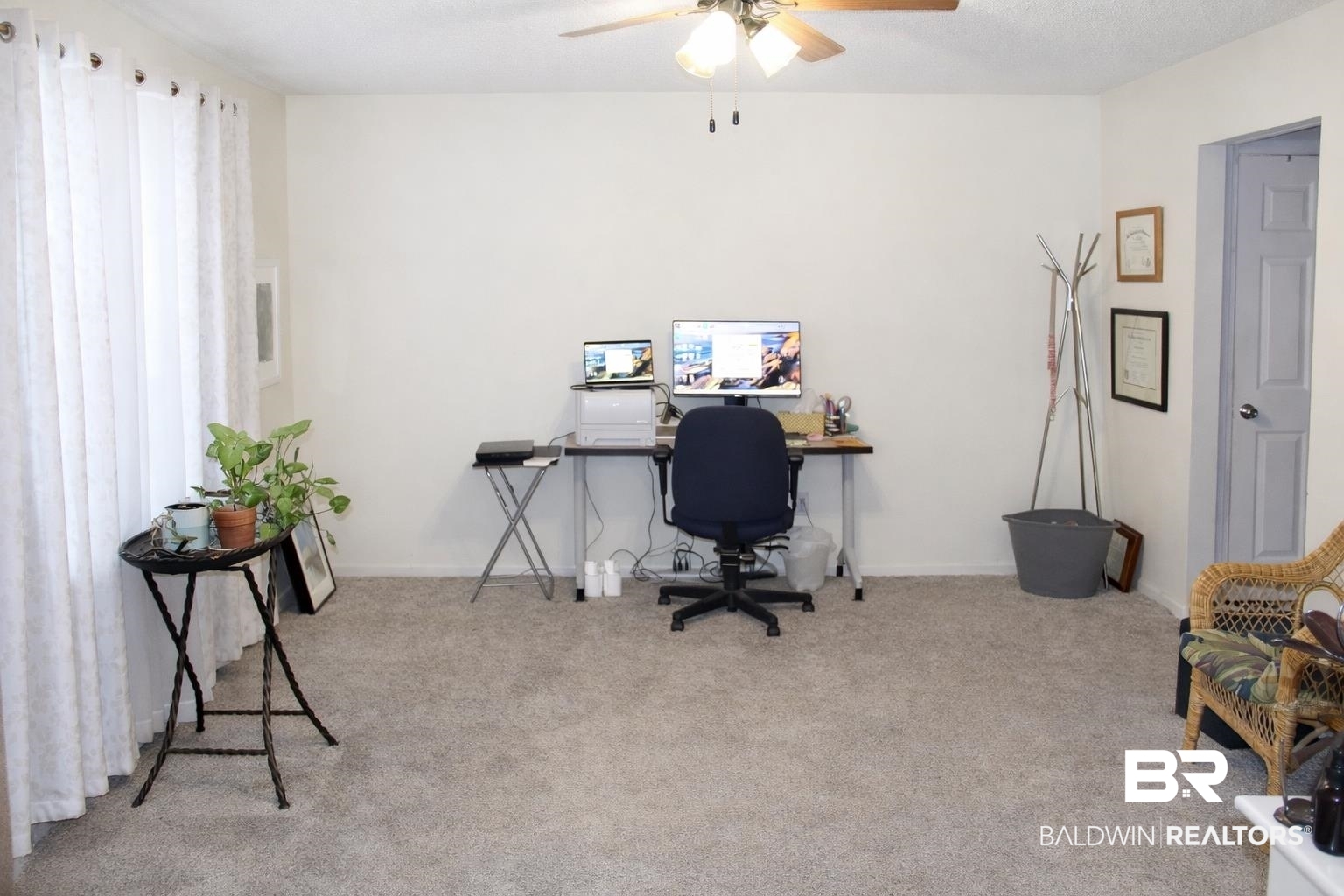 2538 Old Castleberry Road Brewton, AL 36426 - Photo 4 of 12 Office featuring light colored carpet and ceiling fan