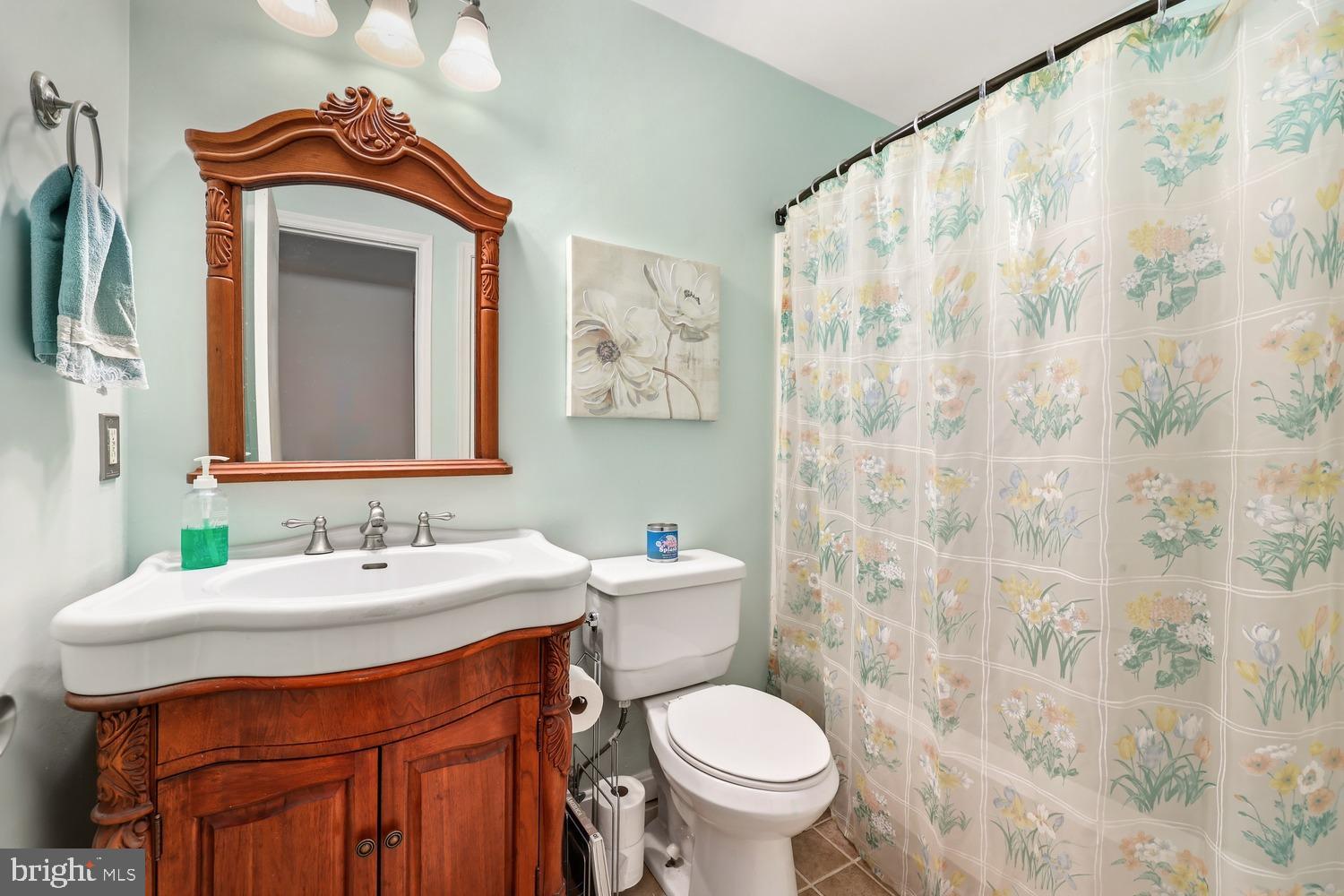 6029 Sunset Ridge Court Centreville, VA 20121 - Photo 16 of 31 a bathroom with a sink a toilet and a mirror
