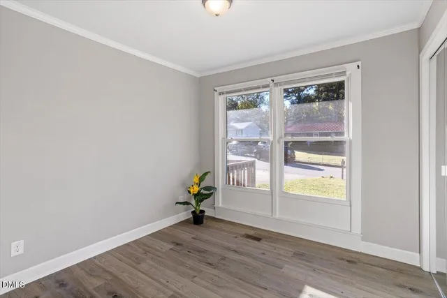 an empty room with a window