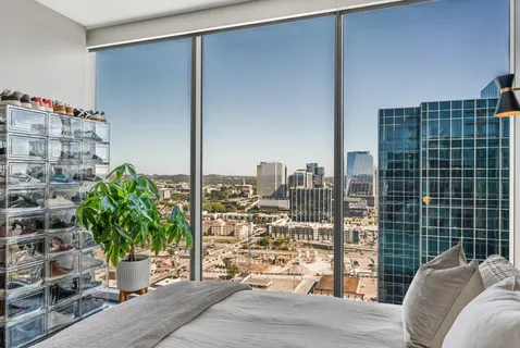 a view of potted plants with sky view