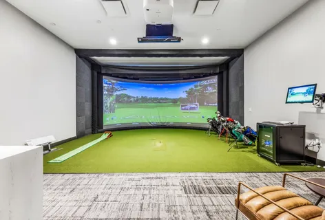a view of a room with shelves