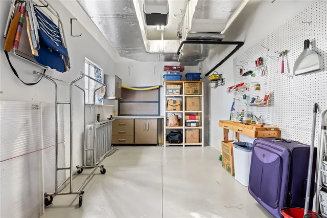 a view of an entryway with a flower pot