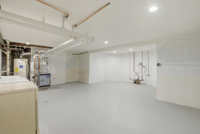 a view of a backyard with garden