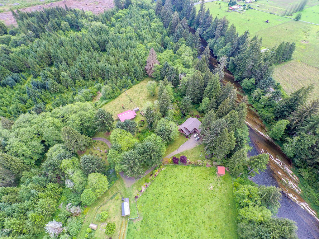 847 Hamer Road Siletz, OR 97380 - Photo 76 of 79 Aerial of house & river