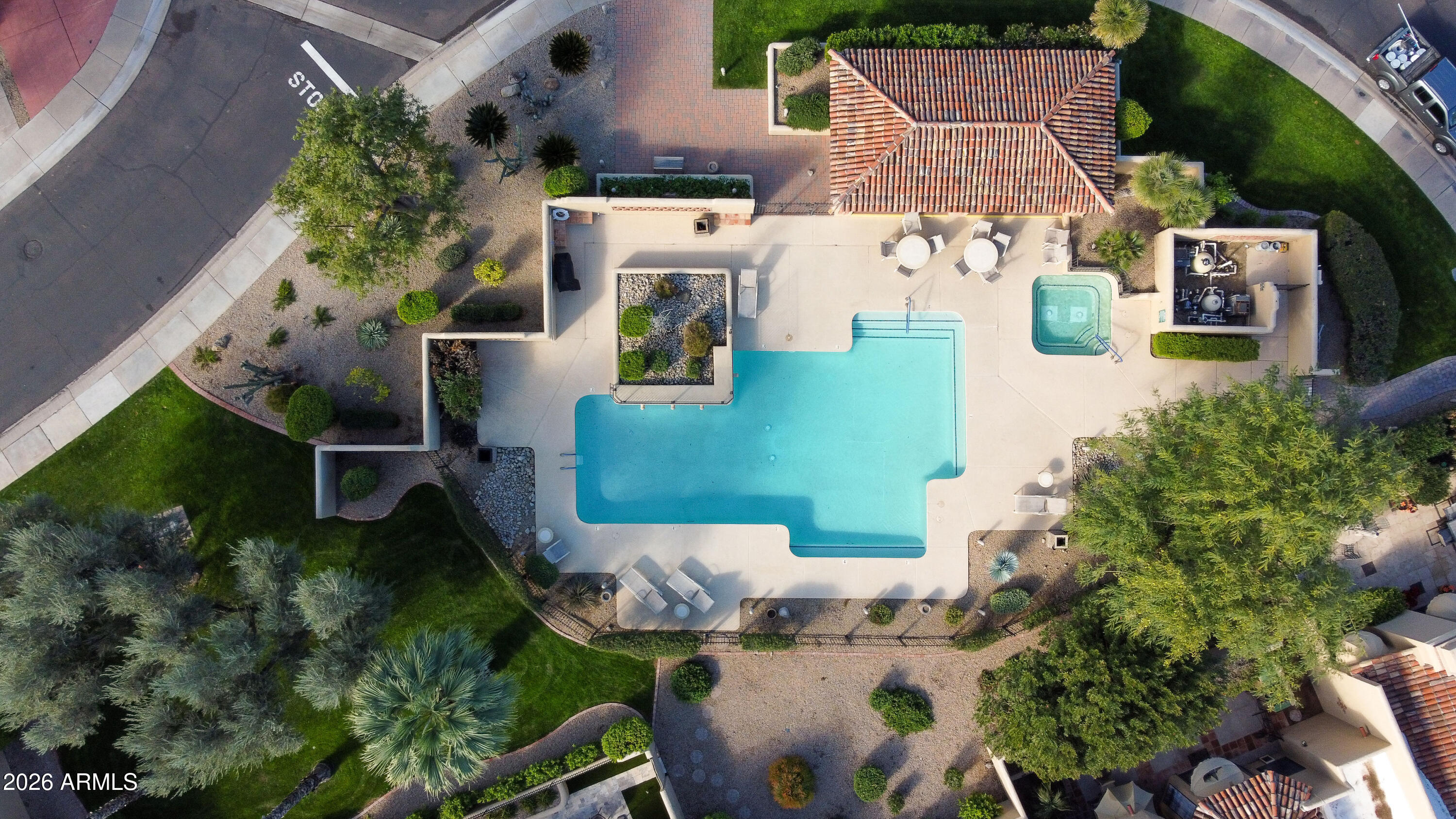 7955 East Chaparral Road, Unit 62 Scottsdale, AZ 85250 - Photo 28 of 38 an aerial view of a house with outdoor space