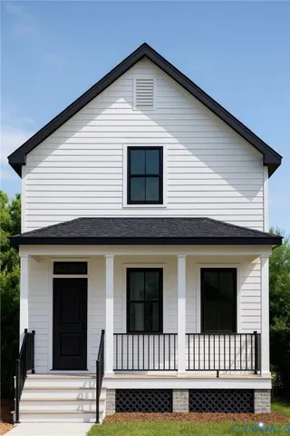 a front view of a house