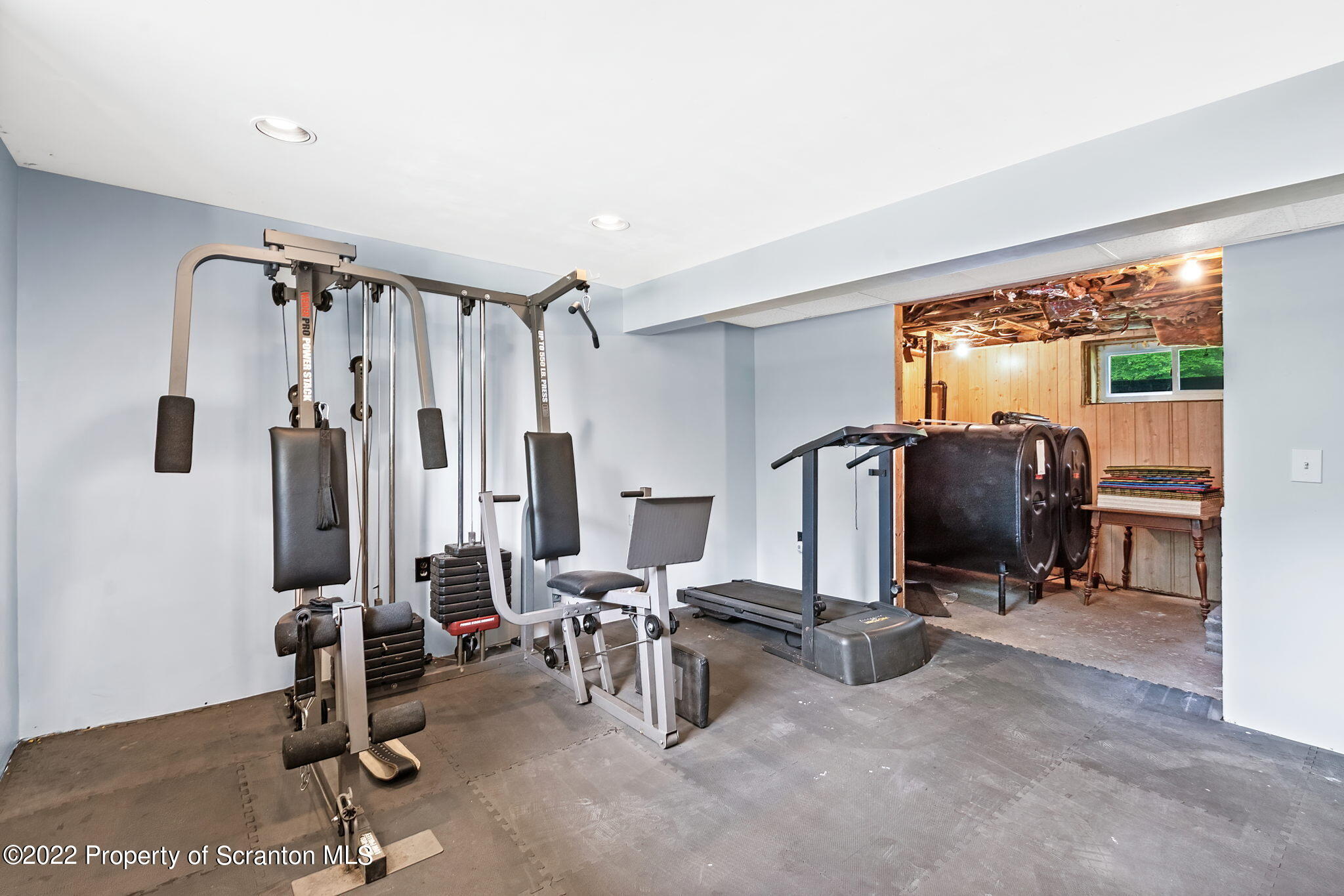 199 Spring Hill Road Moscow, PA 18444 - Photo 31 of 33 a view of a room with gym equipment