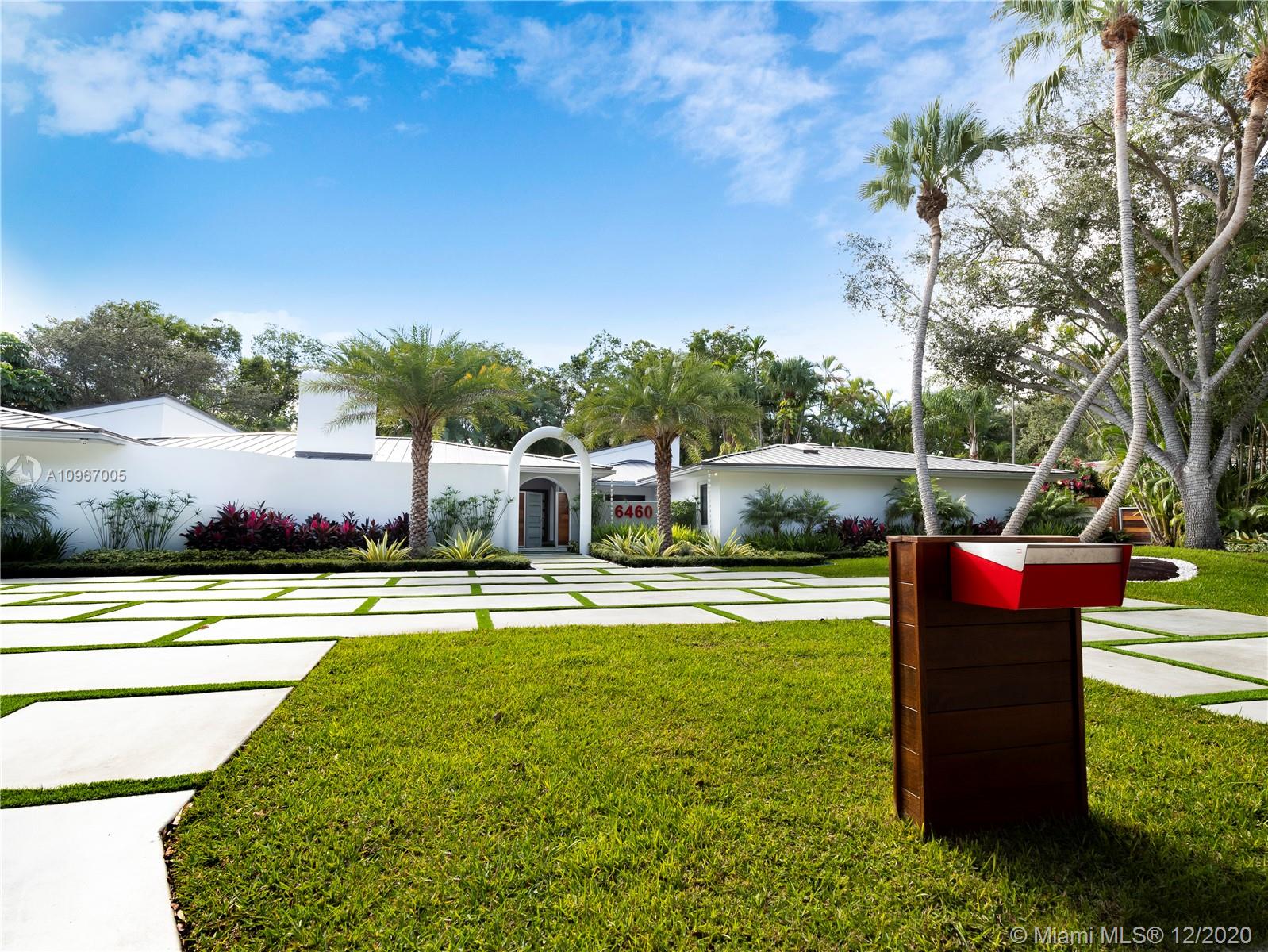 6460 Southwest 133rd Drive Pinecrest, FL 33156 - Photo 48 of 51 Top Concrete grey light-broom circular driveway with 3 approaches (parking for 8-10 cars).