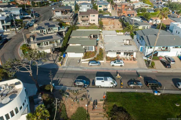 an aerial view of multiple house