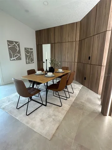 a living room with furniture and a couch