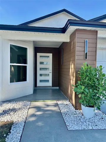 a view of front door of house