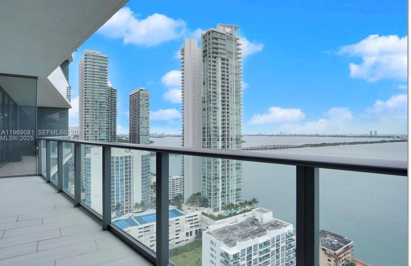 a balcony with street view