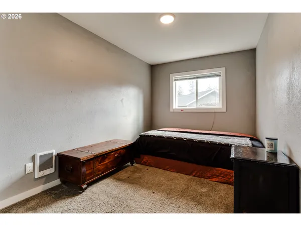an empty room with closet