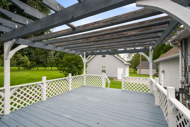 a view of outdoor space and deck